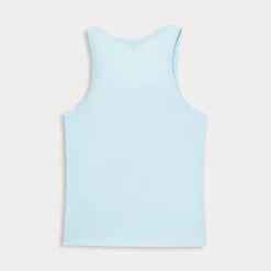 New OUKU Men's 100% Cotton 3D Print Tank Top Graphic Fashion Outdoor Casual Vest Top Undershirt Street Casual Daily T shirt White Blue Sleeveless Crew Neck Shirt Spring & Summer Clothing Apparel