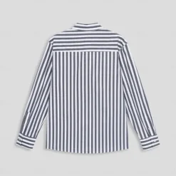 Best OUKU Men's 100% Cotton Dress Shirt Long Sleeve Striped Turndown Formal Office / Career Button Clothing Apparel Daily Business Black