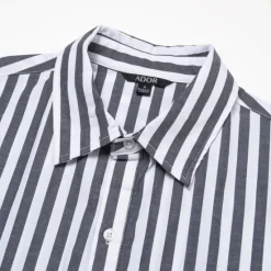Best OUKU Men's 100% Cotton Dress Shirt Long Sleeve Striped Turndown Formal Office / Career Button Clothing Apparel Daily Business Black