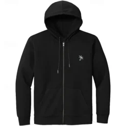 Outlet OUKU Men's 100% Cotton Full Zip Hoodie Black White Hooded Graphic Zipper Christmas Gifts Sports & Outdoor Casual Cool Designer Graphic Fall Winter Clothing Apparel Hoodies Sweatshirts