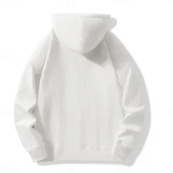 Hot OUKU Men's 100% Cotton Full Zip Hoodie Black White Hooded Graphic Zipper Pocket Sports & Outdoor Casual Daily Streetwear Cool Designer Spring Fall Clothing Apparel Hoodies Sweatshirts