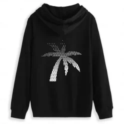 Best OUKU Men's 100% Cotton Full Zip Hoodie Black White Hooded Graphic Tree Zipper Print Christmas Christmas Gifts Sports & Outdoor Vintage Cool Designer Fall Winter Clothing Apparel Hoodies Sweatshirts