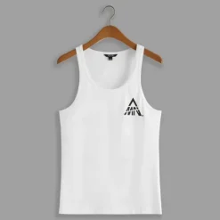 Online OUKU Men's 100% Cotton Graphic T shirt Letter Fashion Outdoor Casual Tee Undershirt Tee Top Street Casual Daily T shirt White Blue Sleeveless Crew Neck Shirt Spring & Summer Clothing Apparel