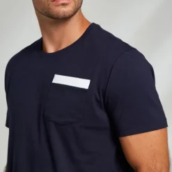 Hot OUKU Men's 100% Cotton Graphic T shirt Fashion Outdoor Casual Tee Tee Top Street Casual Daily T shirt Navy Blue Short Sleeve Crew Neck Shirt Spring & Summer Clothing Apparel White