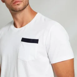 Hot OUKU Men's 100% Cotton Graphic T shirt Fashion Outdoor Casual Tee Tee Top Street Casual Daily T shirt Navy Blue Short Sleeve Crew Neck Shirt Spring & Summer Clothing Apparel White