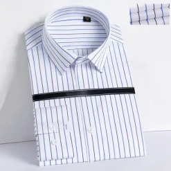 Best OUKU Men's 100% Cotton Non-iron Dress Shirt Button Up Shirt Solid Color School Formal White Long Sleeve Turndown All Seasons Clothing Apparel