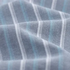 New OUKU Men's 100% Cotton Oxford Shirt grey blue Light Green Pink Purple Long Sleeve Striped Button Down Collar School Wedding Buttons Clothing Apparel Neutral Fashion Daily