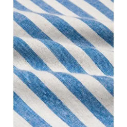 Outlet OUKU Men's 100% Cotton Shirt Short Sleeve Striped Turndown Shirt Collar Work Sports & Outdoor Button Clothing Apparel Vacation Daily Casual Daily Blue