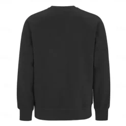 Online OUKU Men's 100% Cotton Sweatshirt Black Dark Gray Crew Neck Plain Casual Daily Sports non-printing Basic Athletic Fall Winter Clothing Apparel Hoodies Sweatshirts