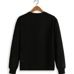 Online OUKU Men's 100% Cotton Sweatshirt Black Dark Gray Crew Neck Plain Casual Daily Sports non-printing Basic Athletic Fall Winter Clothing Apparel Hoodies Sweatshirts
