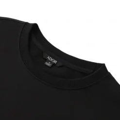 Online OUKU Men's 100% Cotton Sweatshirt Black Dark Gray Crew Neck Plain Casual Daily Sports non-printing Basic Athletic Fall Winter Clothing Apparel Hoodies Sweatshirts