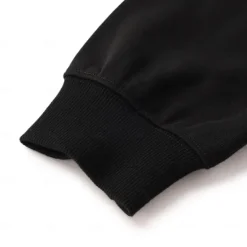 Online OUKU Men's 100% Cotton Sweatshirt Black Dark Gray Crew Neck Plain Casual Daily Sports non-printing Basic Athletic Fall Winter Clothing Apparel Hoodies Sweatshirts