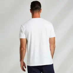 Best OUKU Men's 100% Cotton T shirt Graphic Fashion Outdoor Casual Tee Tee Top Street Casual Daily T shirt White Short Sleeve Crew Neck Shirt Spring & Summer Clothing Apparel Navy Blue