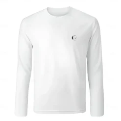 New OUKU Men's 100% Cotton T Shirt Ombre Graphic Crew Neck Training Outdoor Long Sleeve Crewneck Clothing Apparel Elegant Warm Vacation Vintage