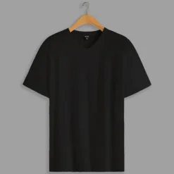 Best OUKU Men's 100% Cotton T Shirt Solid Color V Neck Training Outdoor Short Sleeve V Neck Clothing Apparel Vacation Sports Neutral Fashion