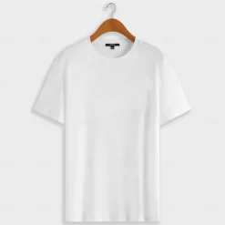 Outlet OUKU Men's 100% Cotton T shirt Tee Cotton Shirt Solid Color Crew Neck Clothing Apparel Outdoor Office Short Sleeve Crewneck Classic Style Cotton Fashion Cool Daily Solid Color