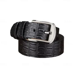 New OUKU Men's 100% Leather Cowhide Belt Black Brown Cowhide Elegant Vacation Vintage School Formal Wedding