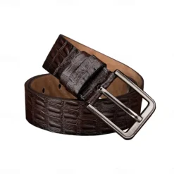New OUKU Men's 100% Leather Cowhide Belt Black Brown Cowhide Elegant Vacation Vintage School Formal Wedding