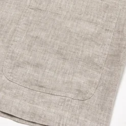 Hot OUKU Men's 100% Linen Blazer Jacket Wedding Party Casual Elegant Vacation Summer Spring Linen Blue Linen Blazer Solid Color Single Breasted Two-button Blazer Blue Beige