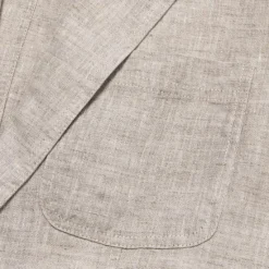 Online OUKU Men's 100% Linen Blazer Jacket Wedding Party Anniversary Summer Spring Linen Solid Color Single Breasted One-button Blazer Blue Beige