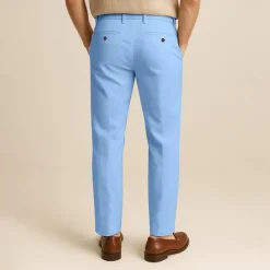 Outlet OUKU Men's 100% Linen Pants Solid Color Breathable Full Length Formal Wedding Outdoor Elegant Vacation Navy Blue Beige Micro-elastic