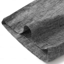 Discount OUKU Men's 100% Linen Pants Trousers Casual Pants Drawstring Elastic Waist Straight Leg Plain Comfort Breathable Casual Daily Holiday Fashion Classic Style Dark Gray