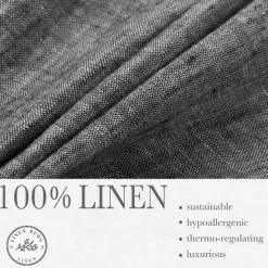 Discount OUKU Men's 100% Linen Pants Trousers Casual Pants Drawstring Elastic Waist Straight Leg Plain Comfort Breathable Casual Daily Holiday Fashion Classic Style Dark Gray