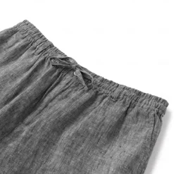Discount OUKU Men's 100% Linen Pants Trousers Casual Pants Drawstring Elastic Waist Straight Leg Plain Comfort Breathable Casual Daily Holiday Fashion Classic Style Dark Gray