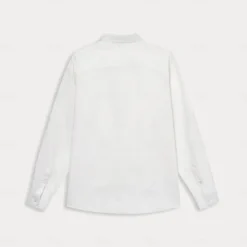 Hot OUKU Men's 100% Linen Shirt Button Up Shirt Beach Shirt Long Sleeve Plain Lapel Spring & Fall Daily Vacation Clothing Apparel White