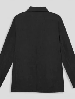 Hot OUKU Men's 100% Linen Suits Linen Blazer Formal Wedding Party Lined Daily Coats / Jackets Spring & Fall Linen Solid Color Button Pocket Comfy Open Front Blazer Navy Blue Black