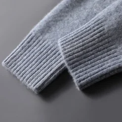 Discount OUKU Men's 100% Merino Wool Jacquard Sweater Knit Jacquard Solid Color Crew Neck Knitwear Elegant Christmas Christmas Gifts Clothing Apparel Fall Winter Navy Blue Royal Blue S M L