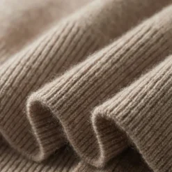 Discount OUKU Men's 100% Merino Wool Zip Sweater Knit Zipper Solid Color Peter Pan Collar Knitwear Elegant Training Christmas Clothing Apparel Fall Winter Army Green Black S M L