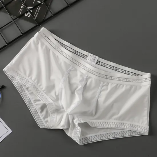 OUKU Men's 3 Pack Boxer Briefs Underwear Basic Panties Boxers Underwear Basic Nylon Pure Color Mid Waist Black White