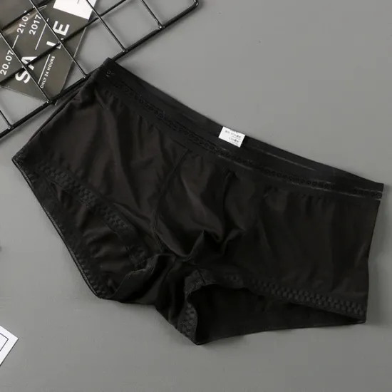 OUKU Men's 3 Pack Boxer Briefs Underwear Basic Panties Boxers Underwear Basic Nylon Pure Color Mid Waist Black White