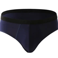 Discount OUKU Men's 3 Pack Briefs 95% Cotton Breathable Soft Plain Mid Waist Black Red
