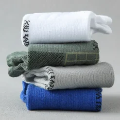 Hot OUKU Men's 5 Pack Multi Packs Socks Ankle Socks Low Cut Socks Running Socks Casual Socks Black White Color Plain Sports & Outdoor Daily Vacation Basic Medium Spring Fall Fashion Casual