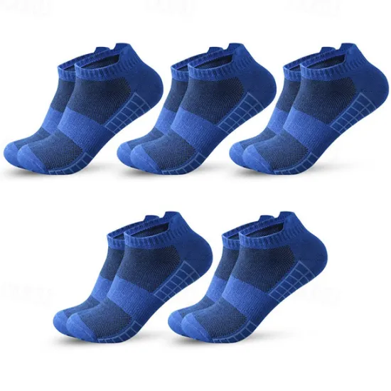 Hot OUKU Men's 5 Pack Multi Packs Socks Ankle Socks Low Cut Socks Running Socks Casual Socks Black White Color Plain Sports & Outdoor Daily Vacation Basic Medium Spring Fall Fashion Casual