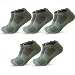 Hot OUKU Men's 5 Pack Multi Packs Socks Ankle Socks Low Cut Socks Running Socks Casual Socks Black White Color Plain Sports & Outdoor Daily Vacation Basic Medium Spring Fall Fashion Casual