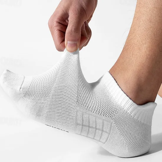 Hot OUKU Men's 5 Pack Multi Packs Socks Ankle Socks Low Cut Socks Running Socks Casual Socks Black White Color Plain Sports & Outdoor Daily Vacation Basic Medium Spring Fall Fashion Casual