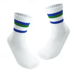 Sale OUKU Men's 2 Pack Multi Packs Socks Crew Socks Running Socks Casual Socks Black White Color Rainbow Sports & Outdoor Daily Vacation Basic Medium Spring Fall Fashion Casual