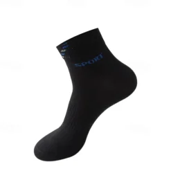 Outlet OUKU Men's 3 Pack Multi Packs Socks Crew Socks Running Socks Casual Socks Black White Color Letter Sports & Outdoor Daily Vacation Basic Medium Spring Fall Fashion Casual