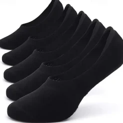 Best OUKU Men's 5 Pack Multi Packs Socks Ankle Socks Low Cut Socks Casual Socks Black White Color Plain Sports & Outdoor Daily Vacation Basic Medium Spring Fall Fashion Casual