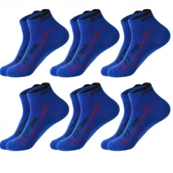 New OUKU Men's 6 Pack Multi Packs Socks Ankle Socks Low Cut Socks Running Socks Casual Socks Black White Color Color Block Sports & Outdoor Casual Daily Basic Medium Spring Fall Fashion