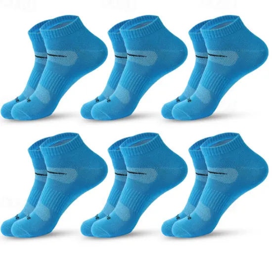 Discount OUKU Men's 6 Pack Multi Packs Socks Ankle Socks Low Cut Socks Running Socks Casual Socks Black White Color Plain Sports & Outdoor Casual Daily Basic Medium Spring Fall Fashion