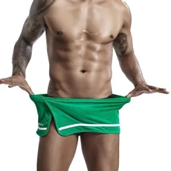 Best OUKU Men's 1 Pack Underwear Boxers Underwear Woven Boxers Elastic Waist Cotton Moisture Wicking Black White
