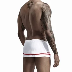 Best OUKU Men's 1 Pack Underwear Boxers Underwear Woven Boxers Elastic Waist Cotton Moisture Wicking Black White