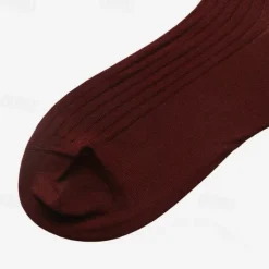 OUKU Men's 1 Pair Socks Black Navy Blue Color Solid Color Formal Wedding Anniversary Thin Spring & Fall Knitwear Elegant