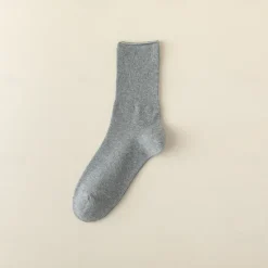Discount OUKU Men's 1 Pair Socks Black White Color Solid Color School Formal Vacation Medium All Seasons Daily Casual