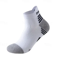 OUKU Men's 1 Pair Socks Crew Socks Anti-slip Socks Running Socks Black Navy Blue Color Stripes Spring, Fall, Winter, Summer