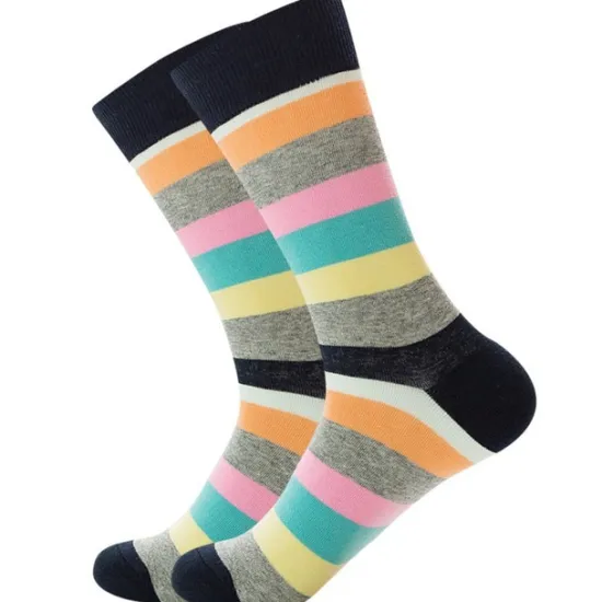 Hot OUKU Men's 1 Pair Socks White Red Color Colorful Sports Outdoor Daily Wear Spring, Fall, Winter, Summer Fashion Cute